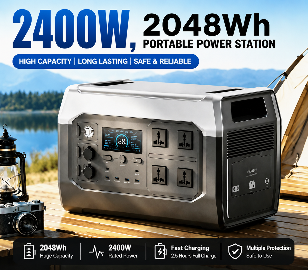 YOUNENAPE XP2000 Outdoor Power Station - 2,048Wh | 2,400W