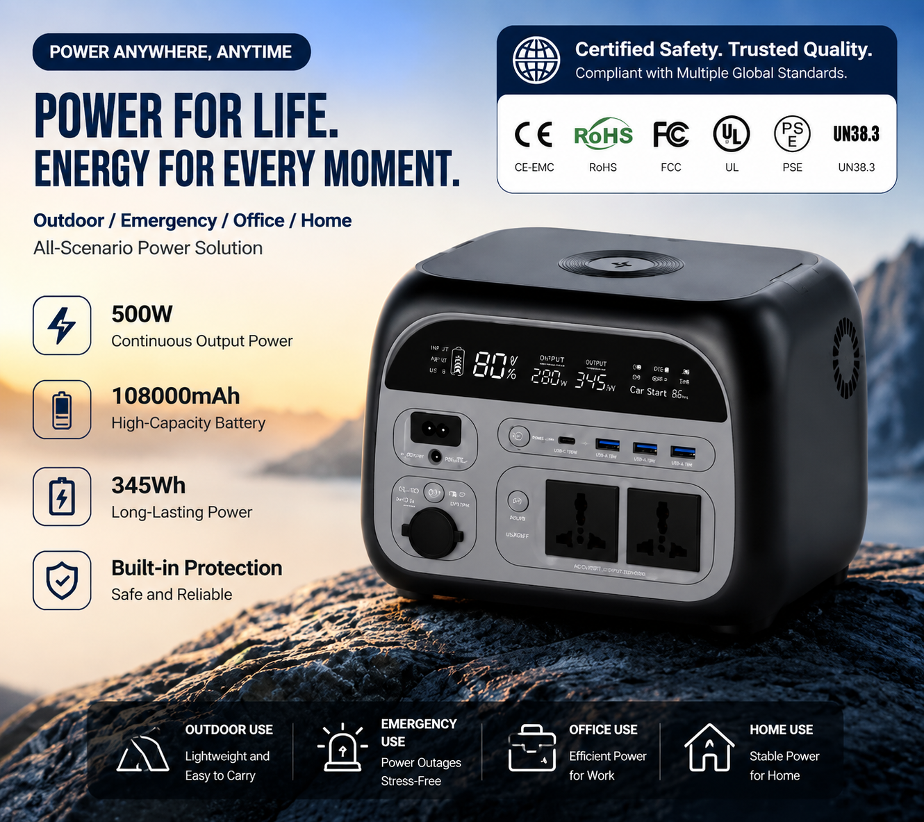 YOUNENAPE AP400 Outdoor Power Station - 354Wh | 500W