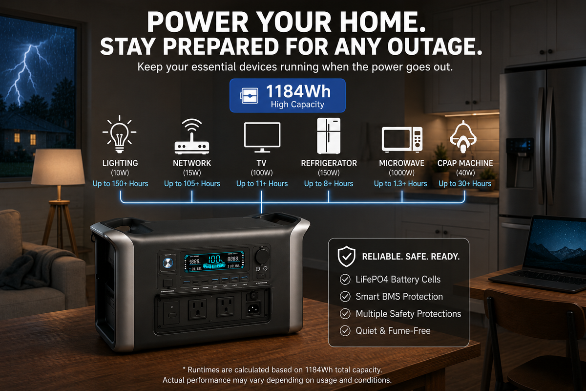 YOUNENAPE AP1000 Outdoor Power Station - 1,184Wh | 1,800W
