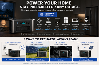 YOUNENAPE AP1000 Outdoor Power Station - 1,184Wh | 1,800W