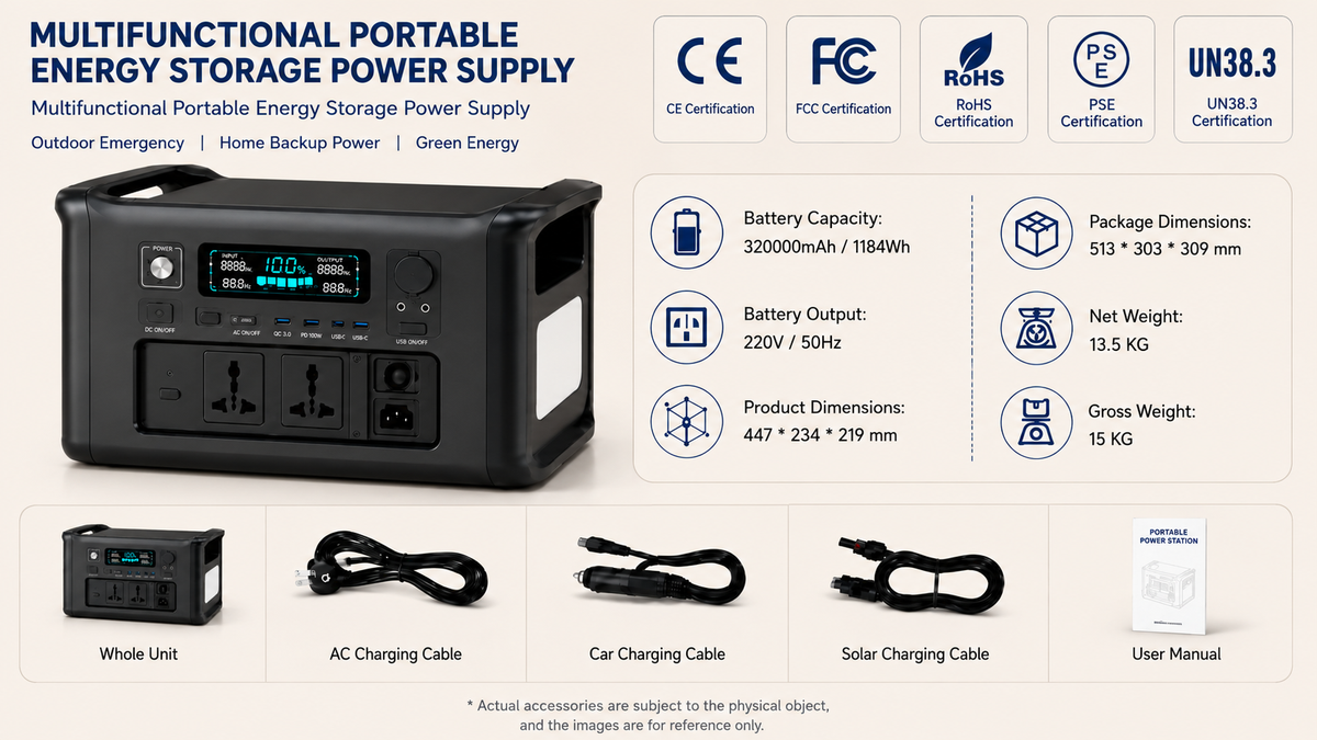 YOUNENAPE AP1000 Outdoor Power Station - 1,184Wh | 1,800W